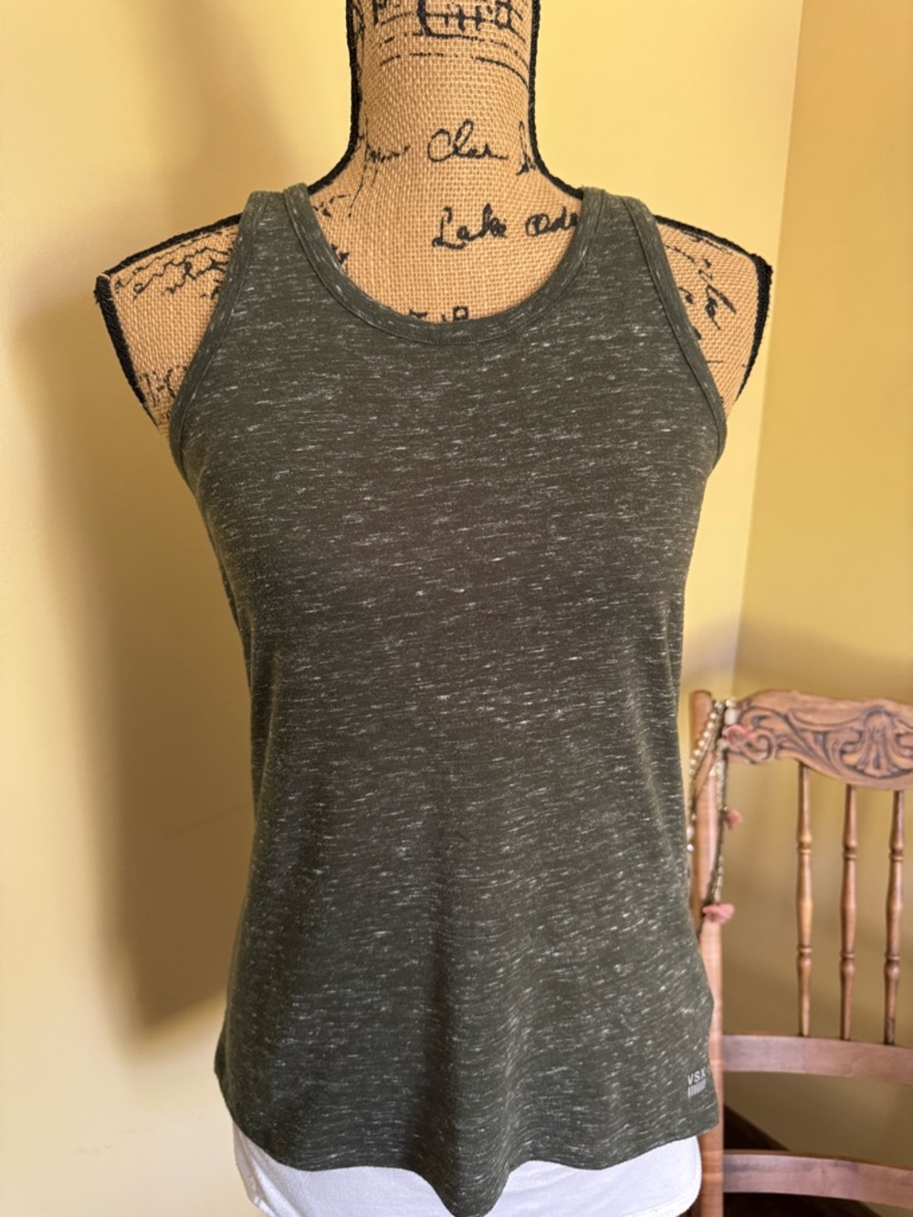 Victoria's Secret Olive Heather Racerback Tank Top